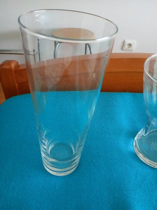 Juego jarrones cristal