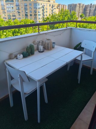 Conjunto mesa y sillas terraza