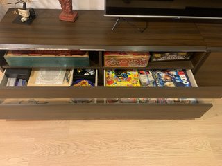 Mueble TV marrón wengué 2 cuerpos