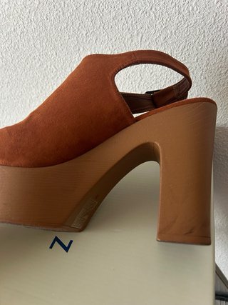 Sandalias plataforma Marypaz color cuero/camel