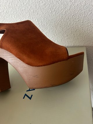 Sandalias plataforma Marypaz color cuero/camel