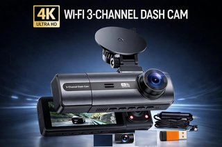 Dashcam 4K Triple Cámara WiFi 64GB Nueva
