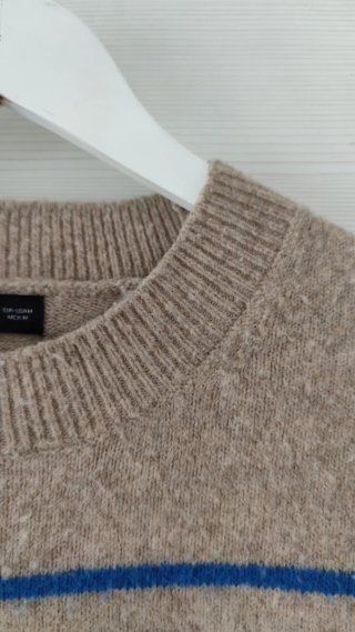 Jersey Mango Lana Rayas Azul Beige