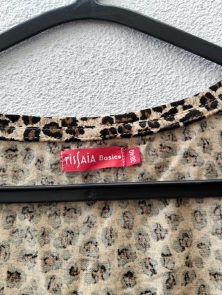 Camisola Curta Estampada Animal Print Tamanho M