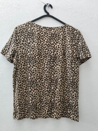 Camisola Curta Estampada Animal Print Tamanho M