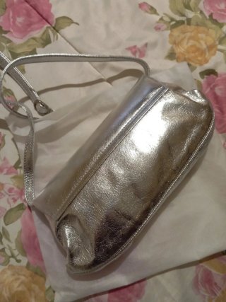 Pochette elegante pelle Lorella Pagano silver