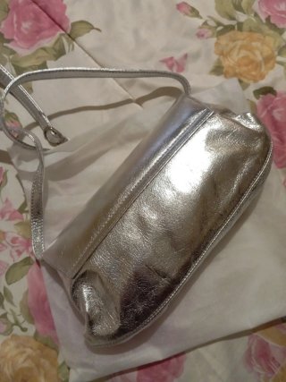 Pochette elegante pelle Lorella Pagano silver