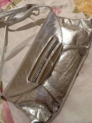 Pochette elegante pelle Lorella Pagano silver