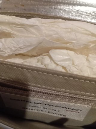 Pochette elegante pelle Lorella Pagano silver