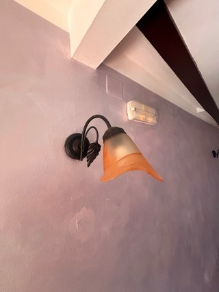 Lámpara de techo/pared cristal y metal