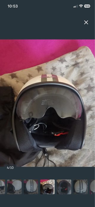 Casco Moto Jet Guzzi Blanco/Gris