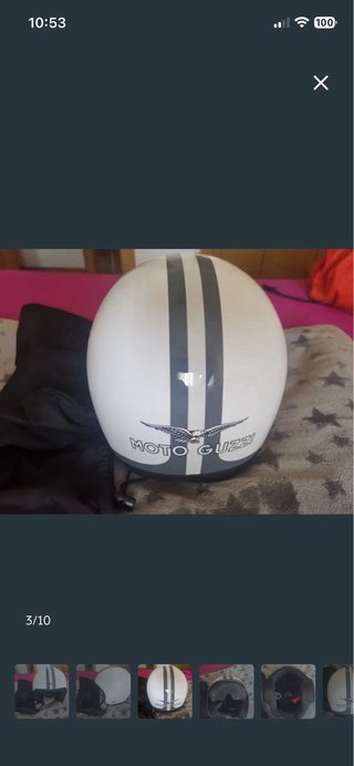 Casco Moto Jet Guzzi Blanco/Gris