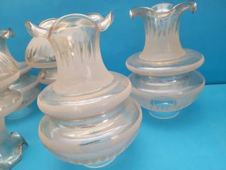 Set 5 paralumi vetro campana boccia lampadario