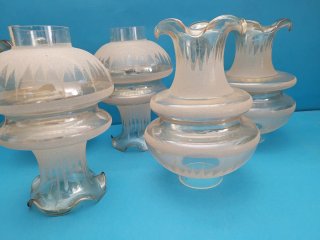 Set 5 paralumi vetro campana boccia lampadario
