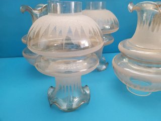 Set 5 paralumi vetro campana boccia lampadario