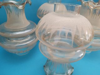 Set 5 paralumi vetro campana boccia lampadario