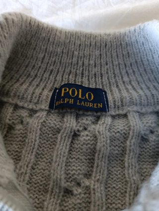 Jersey Polo Ralph Lauren gris trenzado