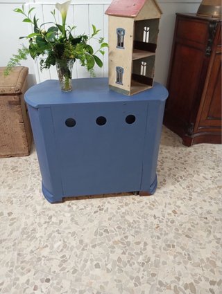 Mueble TV vintage azul pintado