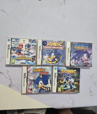 Lote 5 juegos Nintendo DS Sonic y Mario