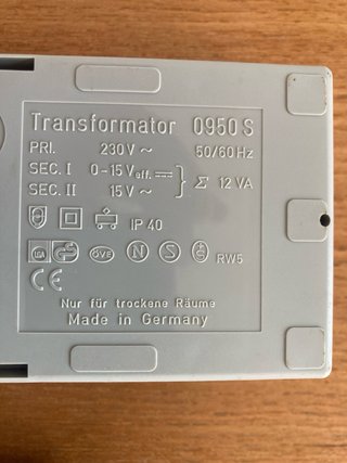 Transformador Roco N-HO 15V