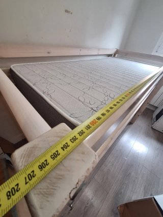 Cama alta litera de madera