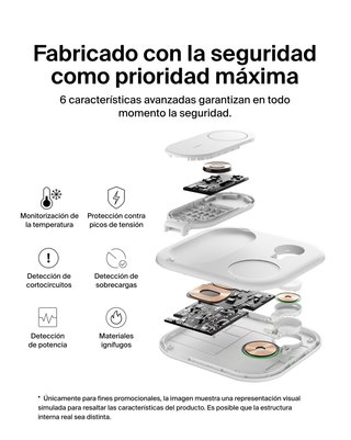 Caricatore magnetico pieghevole 3 in 1 Belkin per Apple