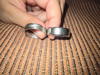 Pack 2 Anillos Acero Inoxidable Hombre