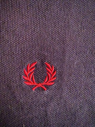 Polo Fred Perry Negro y Rojo Vintage