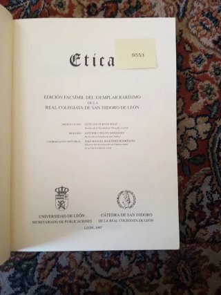 Etica.edicion facsimil limitada