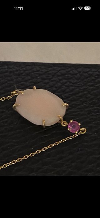 Pulsera Tous Oso y Piedra Rosa