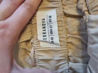 Bermuda beige vita alta