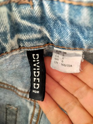 Jeans Rectos H&M Talla 38 Algodón