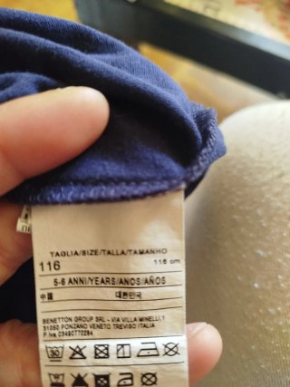 Camiseta Benetton Manga Larga Niñ@ 5-6 años