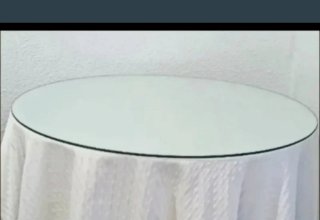 Tapa redonda de cristal para mesa de 90 CT