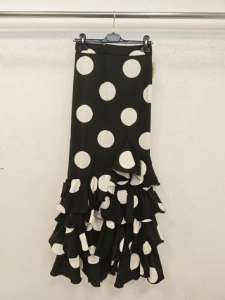 Falda flamenca lunares buganvilla nueva