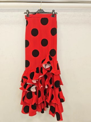 Falda flamenca lunares buganvilla nueva