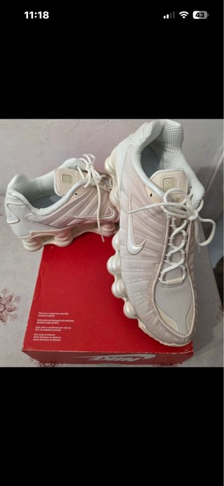 Nike Shox TL Beige/Blanco