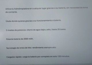 Limpiador a presión AHR-150 a batería