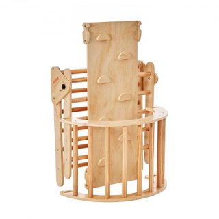 Set Triangolo Pikler, Giocattoli da Arrampicata per Bambini 5 in 1, Parco Giochi Interno, Set da Arrampicata Montessori con Triangolo, Rampa e Arco, Palestra di Arrampicata in Legno