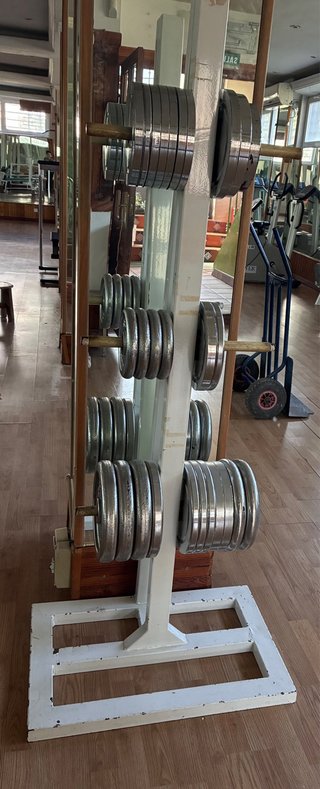 Supporto per dischi da palestra
