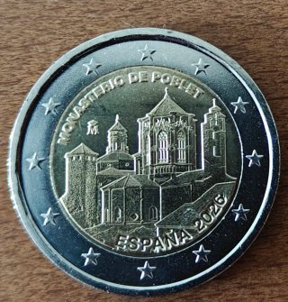 2€ España 2026  Monasterio de Poblet.