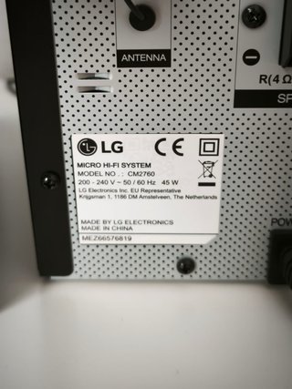 Reproductor LG CD y Bluetooth Negro