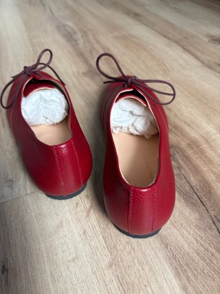 Zapatos Oxford Rojos Mujer - Hecho en Francia
