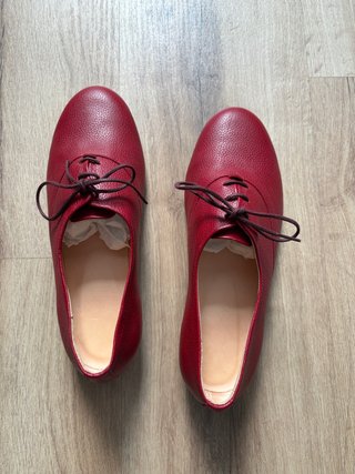 Zapatos Oxford Rojos Mujer - Hecho en Francia
