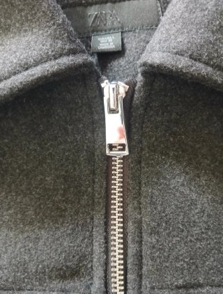 Cazadora Zara Gris Mujer