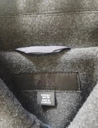 Cazadora Zara Gris Mujer