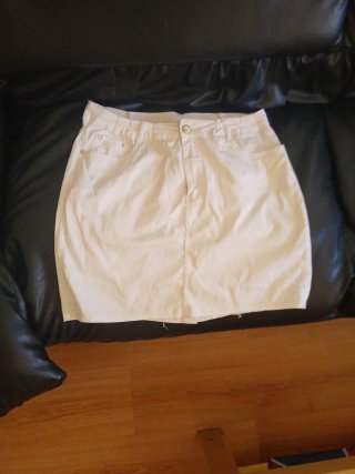 Falda corta verano blanca