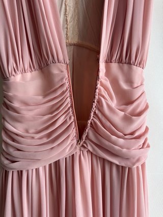 Vestido vintage rosa drapeado