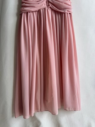 Vestido vintage rosa drapeado