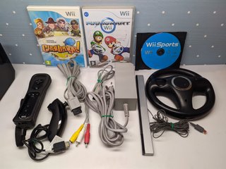 Nintendo Wii nera + Mario Kart + WiiFl-ow + HDMI (LEED)